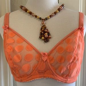 Mimi Holliday 38b orange dotted bra